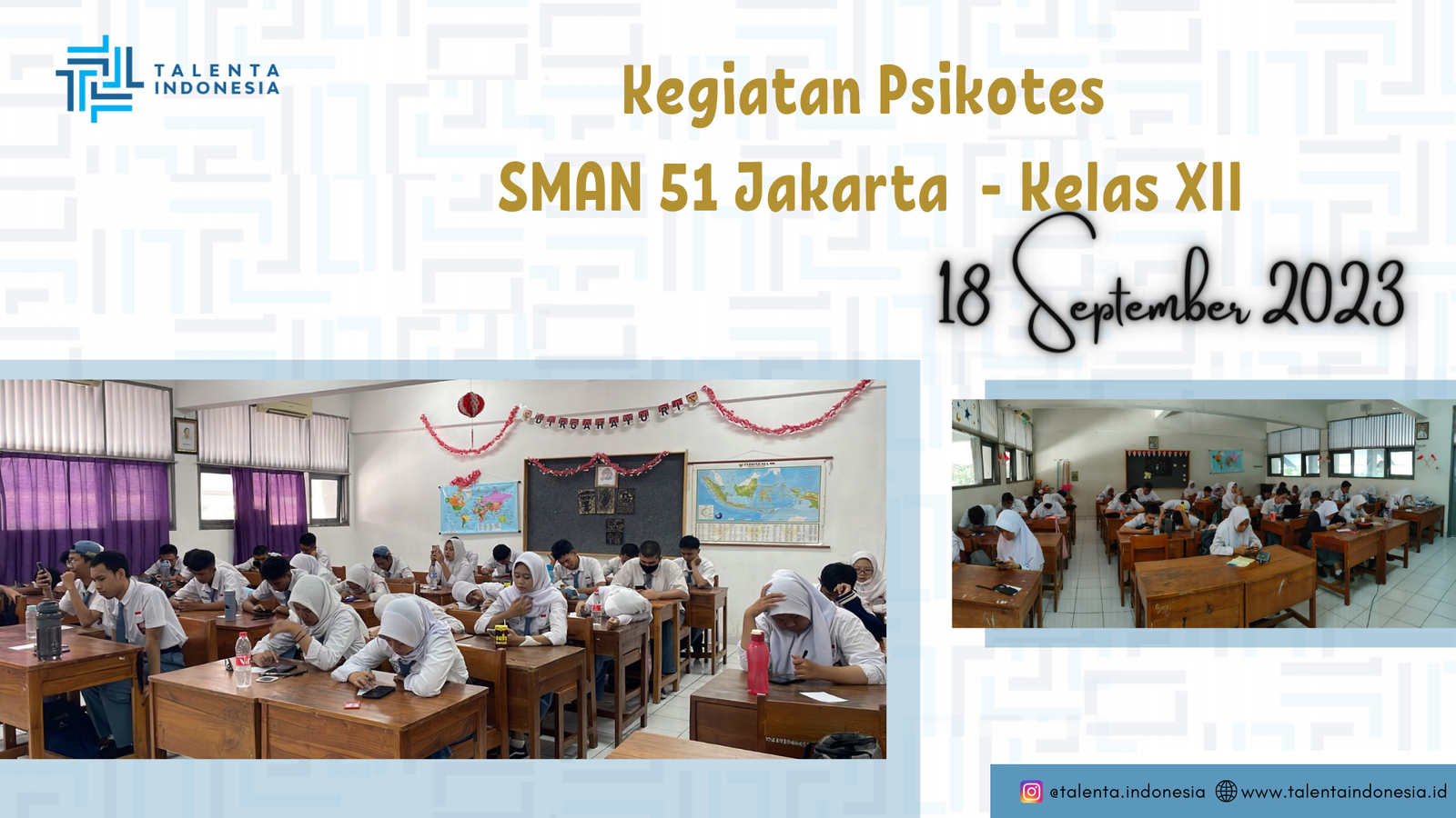 Psikotes SMAN 51 Jakarta Kelas XII - 18 September 2023